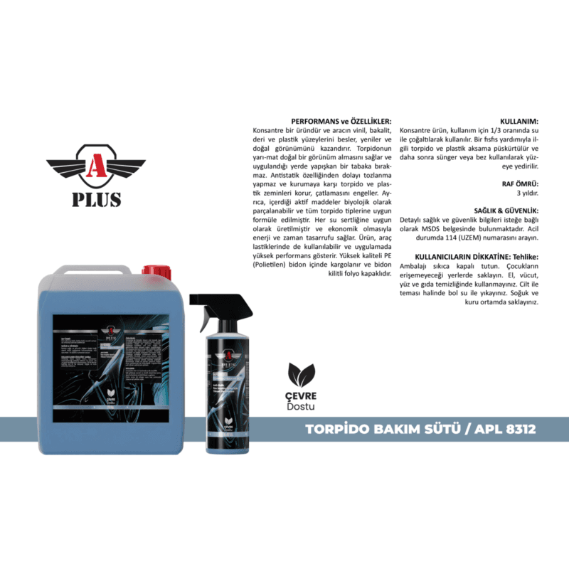 TORPİDO VİNİL PLASTİK BAKIM SÜTÜ 5KG - Görsel 3