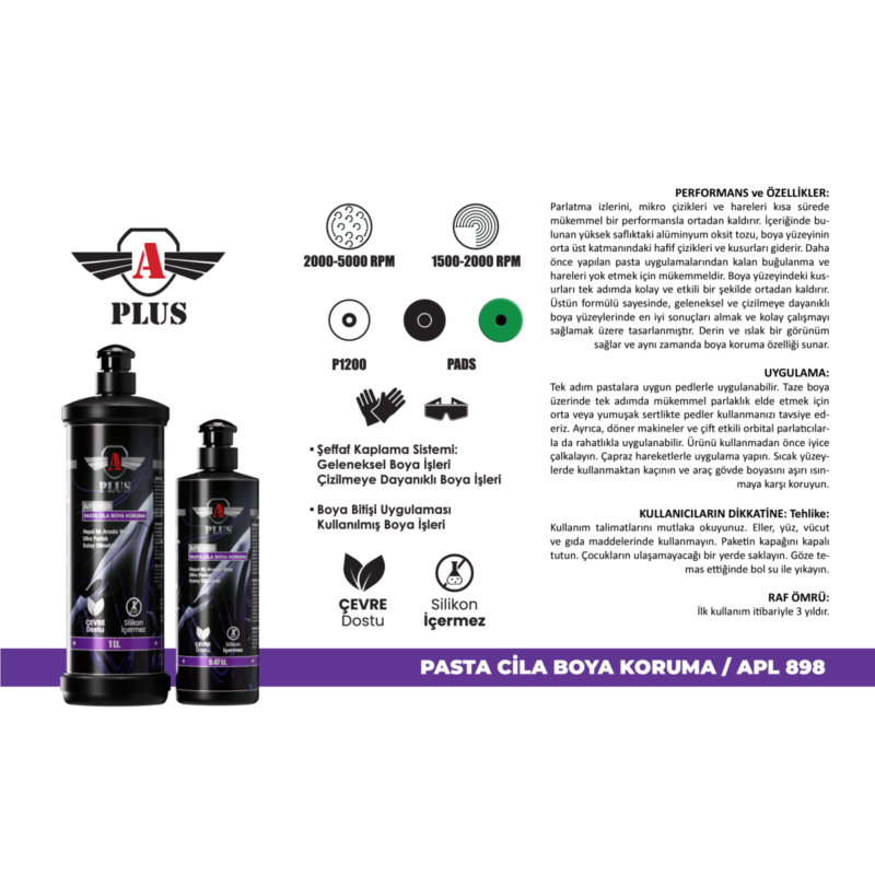 PASTA CİLA BOYA KORUMA HEPSİ BİR ARADA 0,47LT - Görsel 2